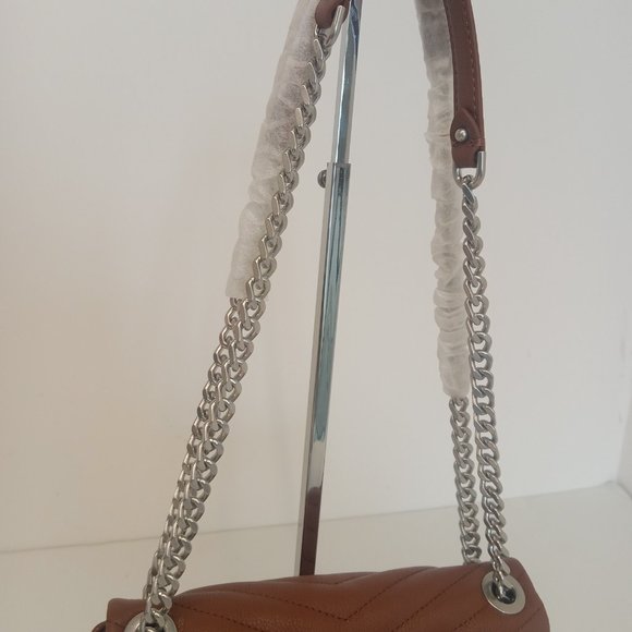 Rebecca Minkoff Edie Chevron Crossbody Bag - Tobacco - Picture 8 of 13